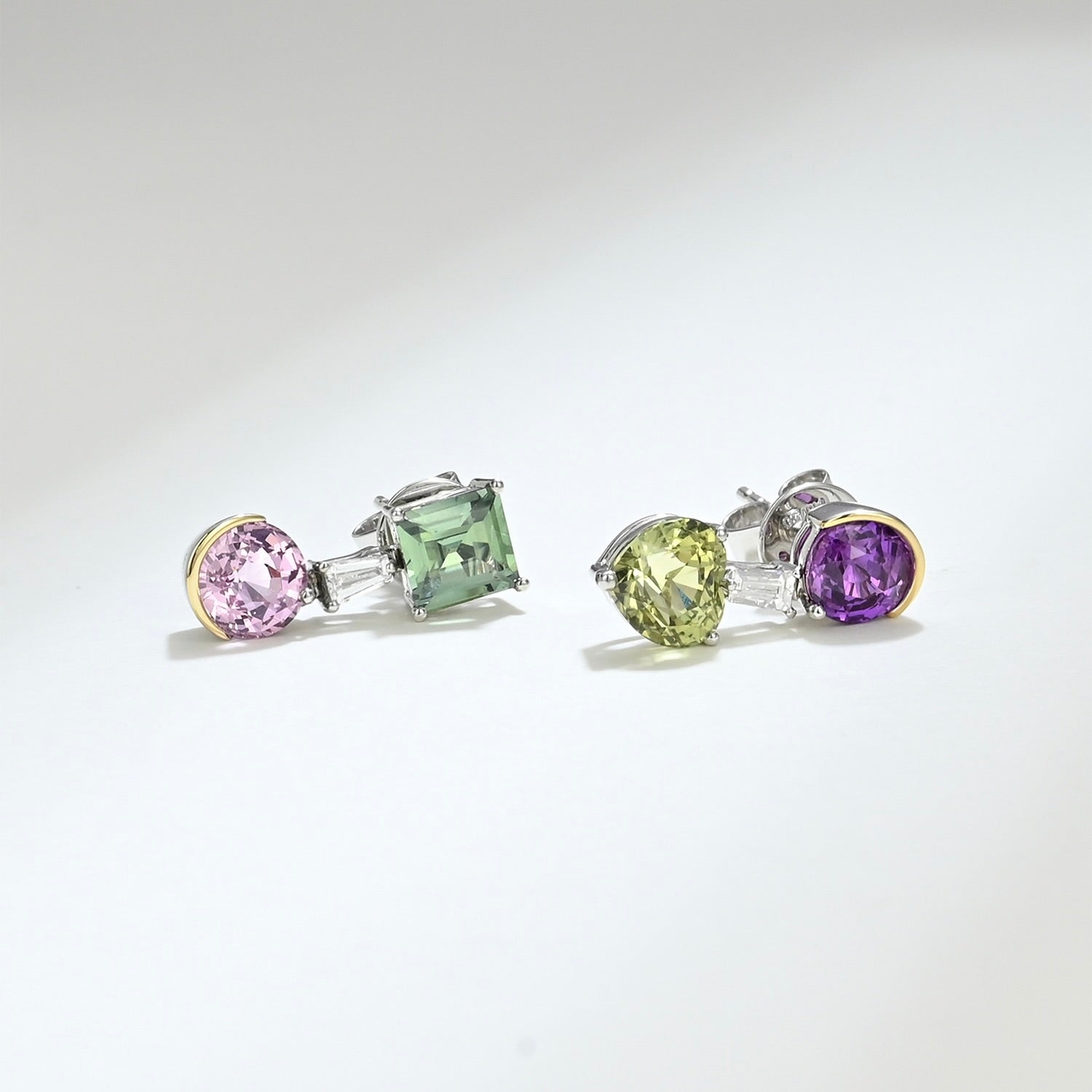 One of a Kind Multi-gemstone Sapphire Earrings