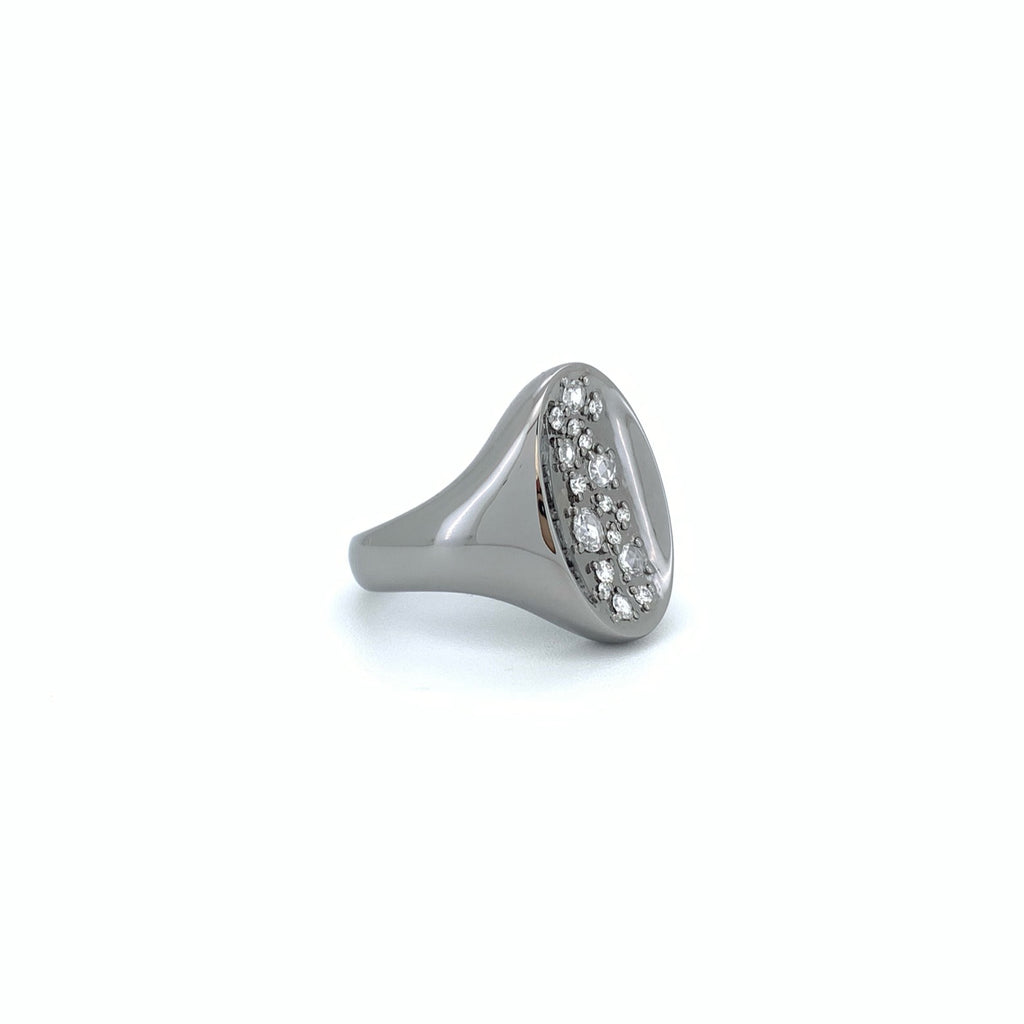 Dark Matter Diamond Ring 18K White Gold