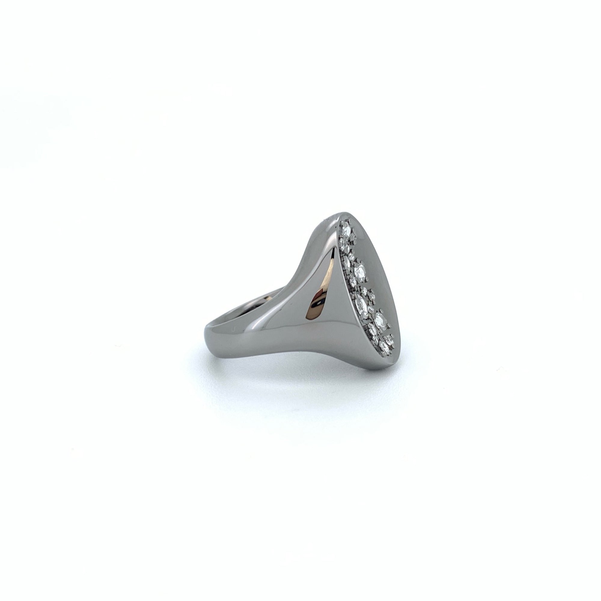 Dark Matter Diamond Ring 18K White Gold