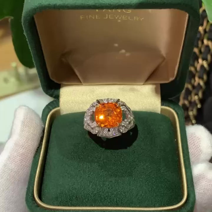 One of a Kind Fanta and Diamond Cocktail Ring
